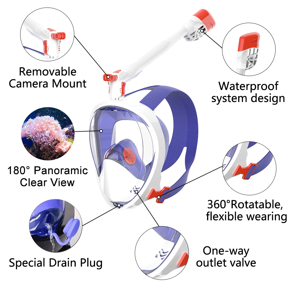 Professional Custom Scuba mask Swimming Snorkel Mask For Water Sports