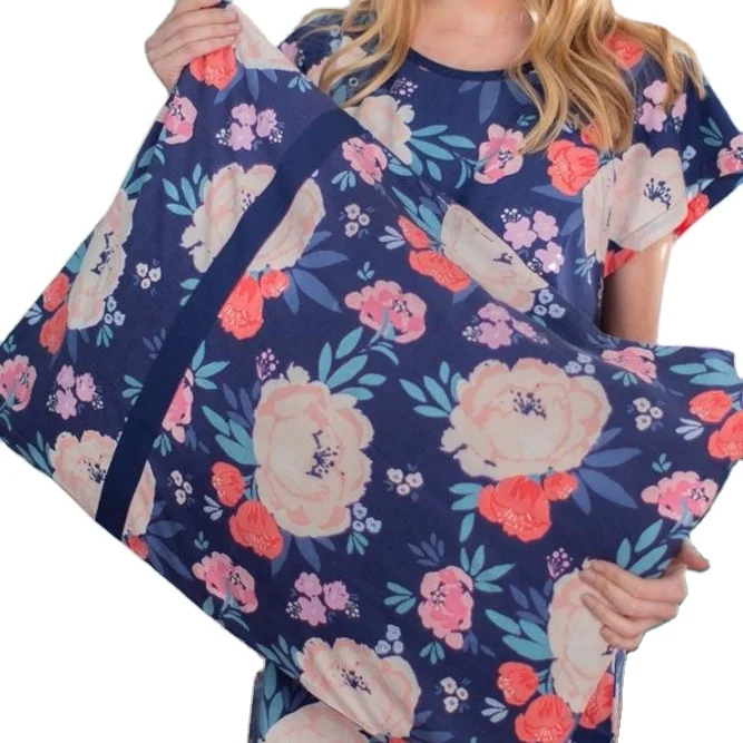  KY для мам и дочек платье Vestido материнской цветочный принт в виде конверта наволочка с длинными короткими рукавами больница 100% из мягкого хлопка большого размера круглым
