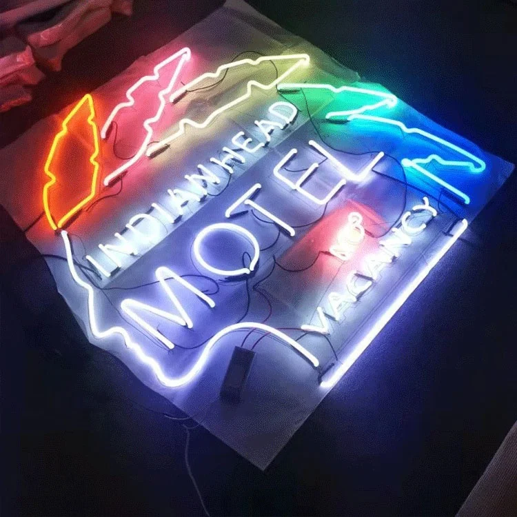 Retro Giant Dragon Glass Tube Neon Sign Honkong Style Neon Tubing Display