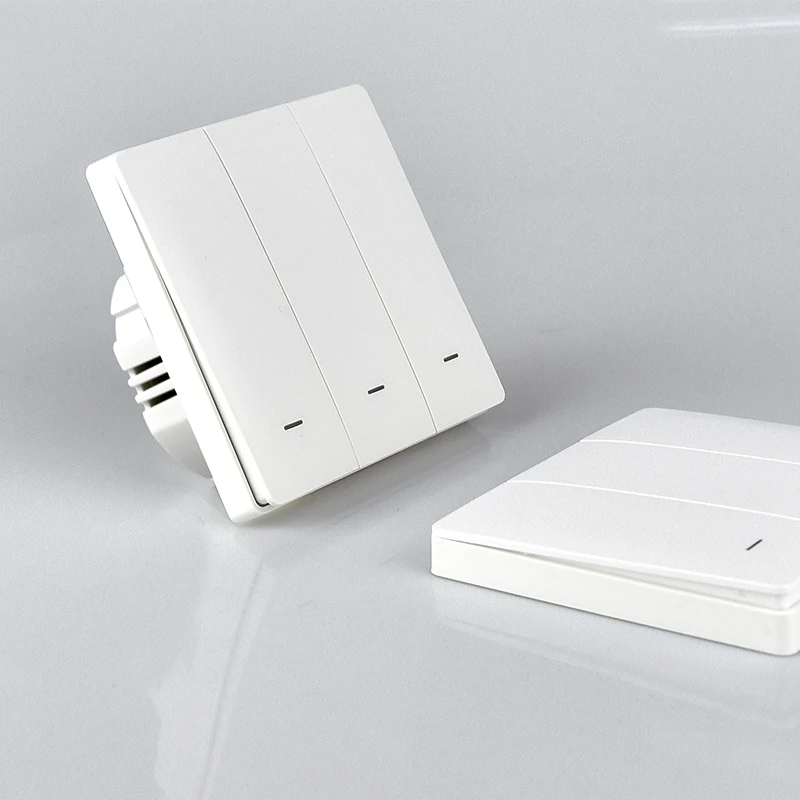 Support Integration 3Gang 100-240VAC Intelligent WIFI Button Switch, EU Standard Smart WIFI Light Switch