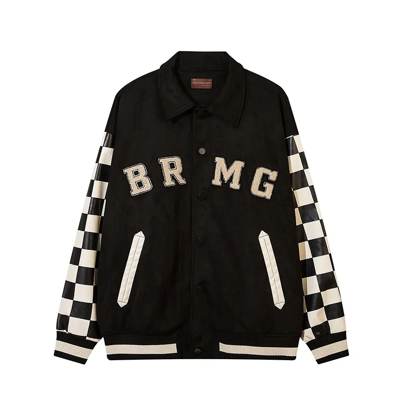 OEM custom chenille embroider patch logo winter baseball bomber vintage letterman varsity jackets for men