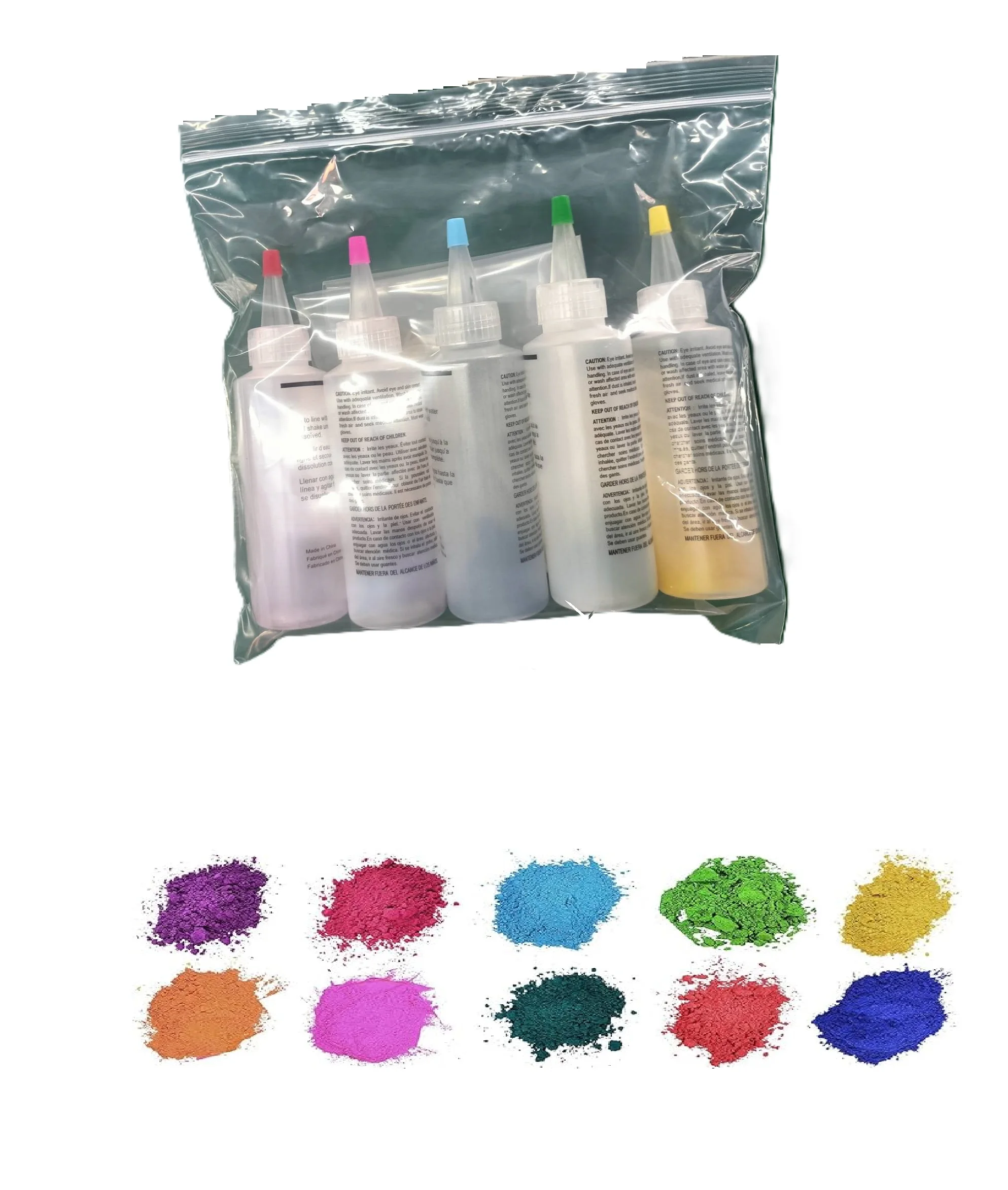5 colors Powder Dye Hoodies White Socks Gloves Shoes Canvas Bag Paint Tie Dye kit