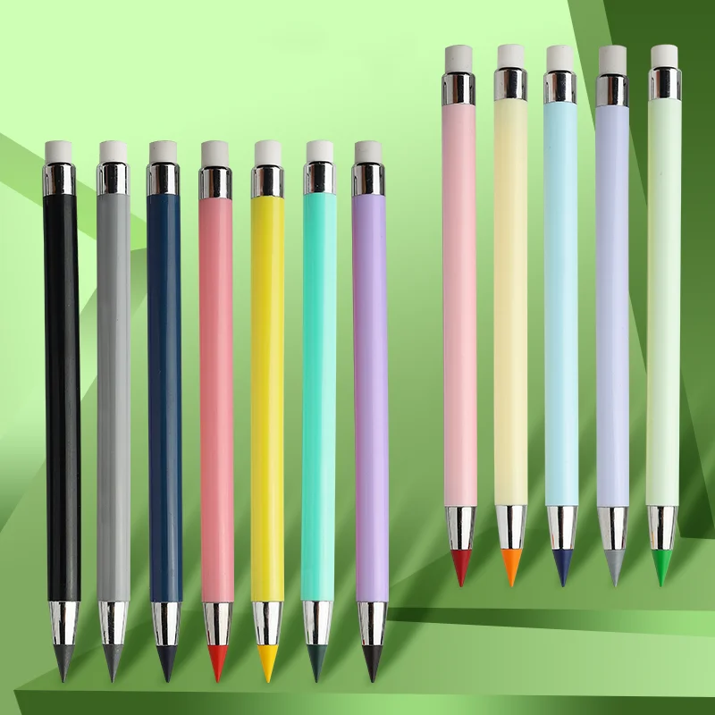 Customized Lapiceros Endless Everlasting Colores Infinito Pencil 12 colors Replaceable Infinite Colored pencil with Eraser