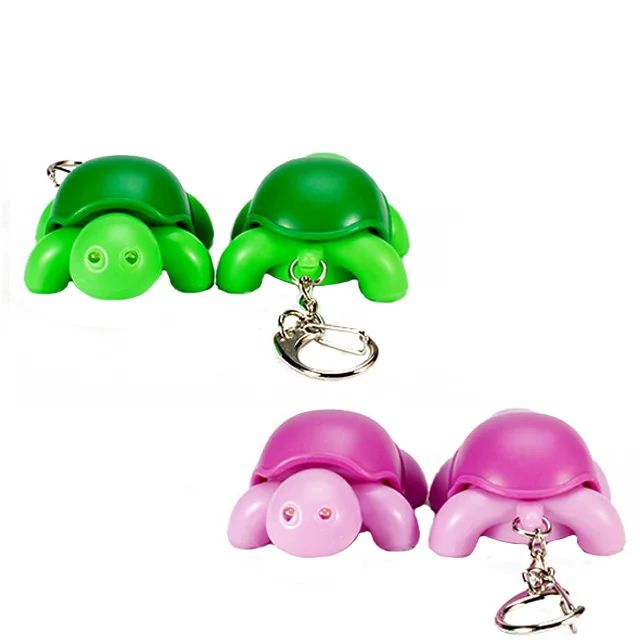 Cartoon Sea Lion LED Flashlight Keychain Marine Animal Plastic Keyring with Sound Effects for Marine Lovers