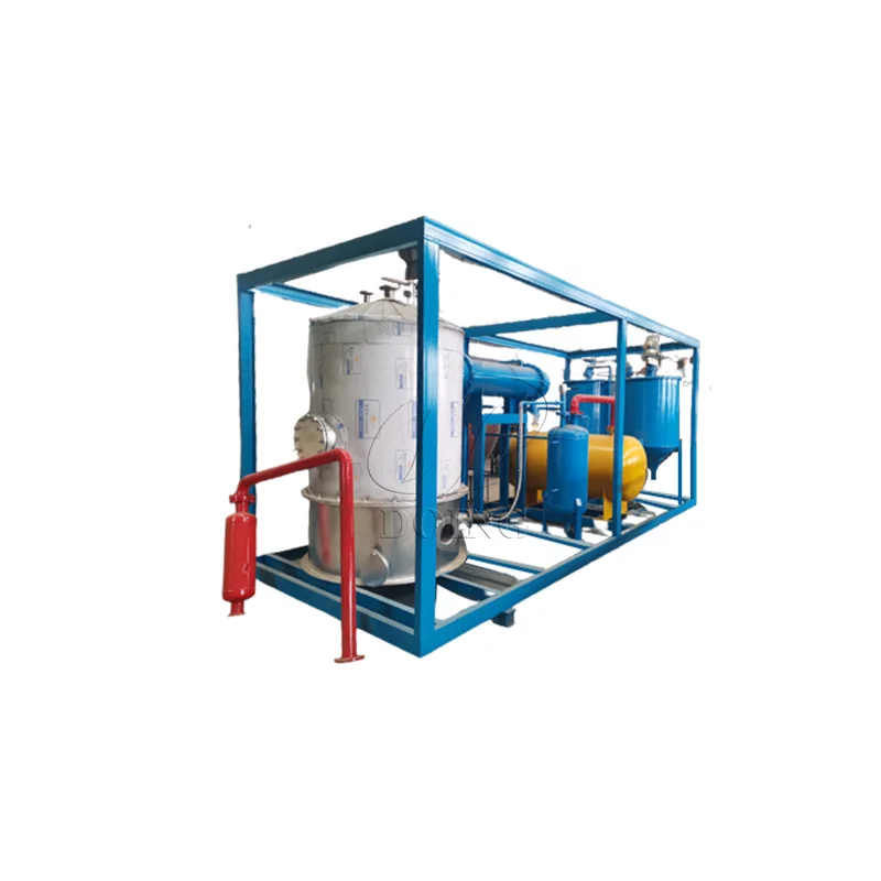 Black Engine oil recycling plant for regeneration to diesel fuel