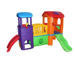popular multi-colour for choice climbing and sliding children plastic play house with slide