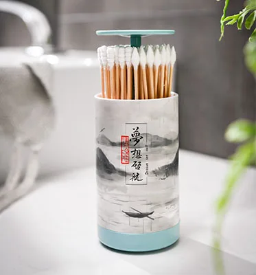  Creative Chinese style press toothpick holder household living room Commercial Portable high-grade