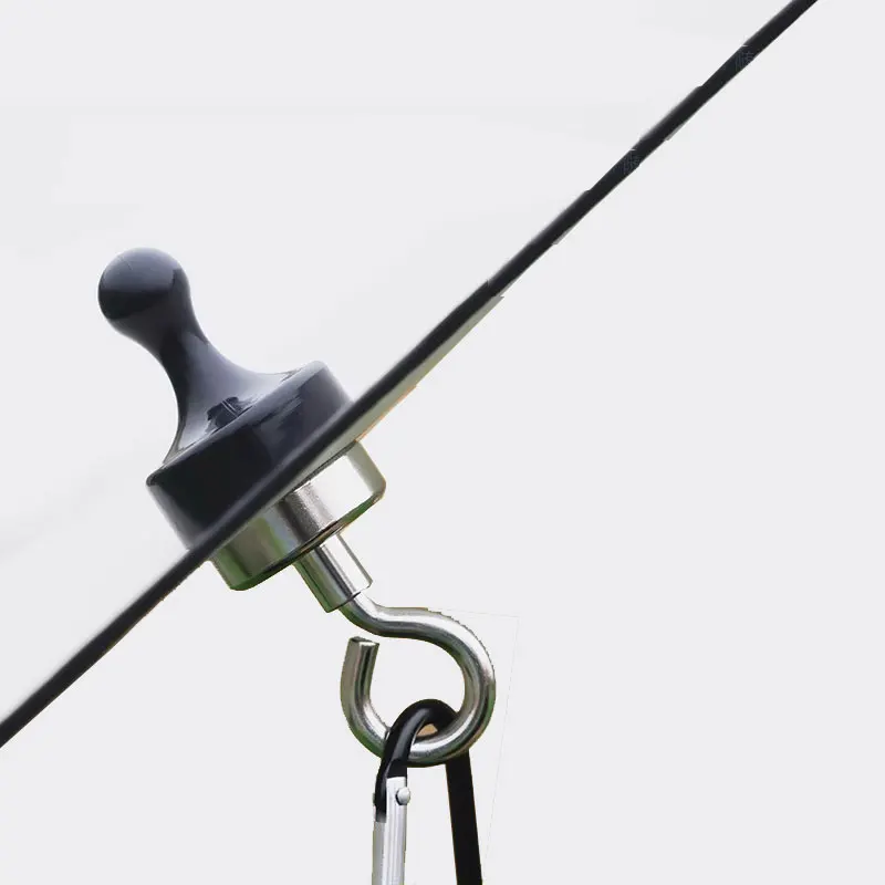 Outdoor Strong Magnetic Hook Camping Light Hanging Ceiling Tent Holder Hook Climbing Buckle Pocket Multitool