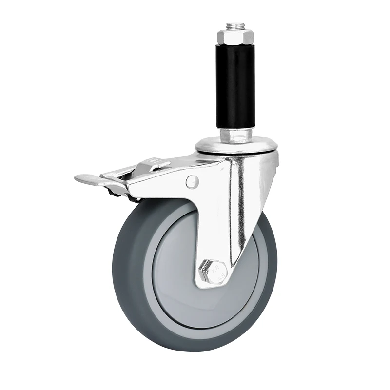 4 Inch Swivel tpr Caster Wheel  Wheel Industrial Caster With Brake Application On The Industrial Machine & Trolley
