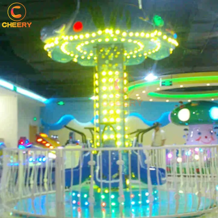 Children games amusement park shopping mall small free fall mini sky drop tower rides for sale