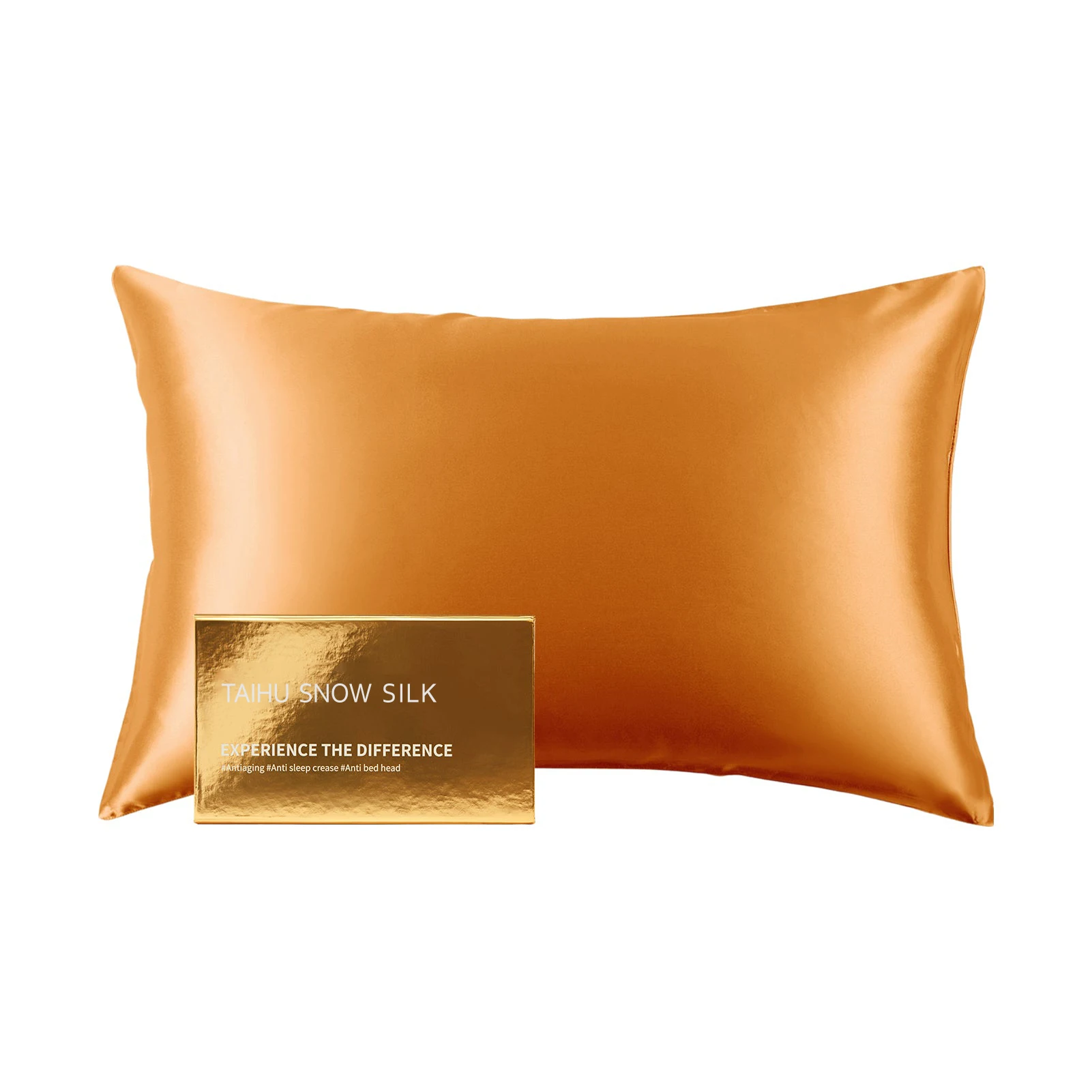 Wholesale Custom 22 momme silk pillow case Gift Set  luxury gold 100% pure Mulberry woven silk pillowcase