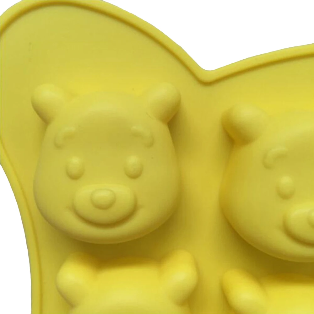 BPA Free 16 Cavities Cartoon animal small bear shaped silicone candy mold