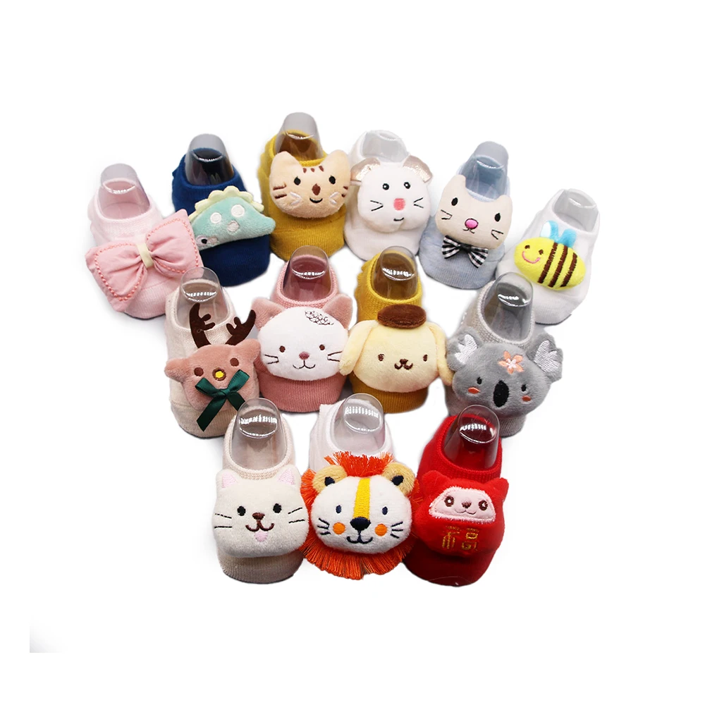 New Cute Cartoon Doll Inspired Kids Socks Breathable 100% BCI Cotton Warm Stockings for Toddlers Aged 0-1 Year for Shoes