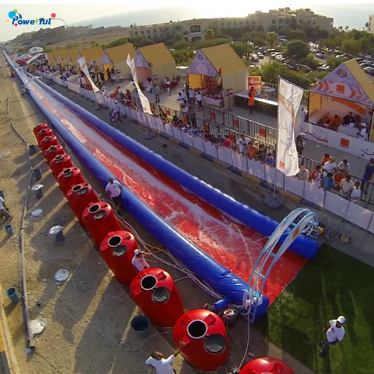 Customized size giant commercial lake inflatable water city slide  for outdoor event
