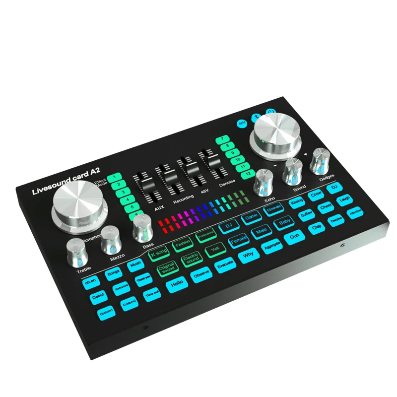 New USB recording Sound Card External Smart Professional Connect Phone Tablet Live Show With Audio Interface OTG Soundcard