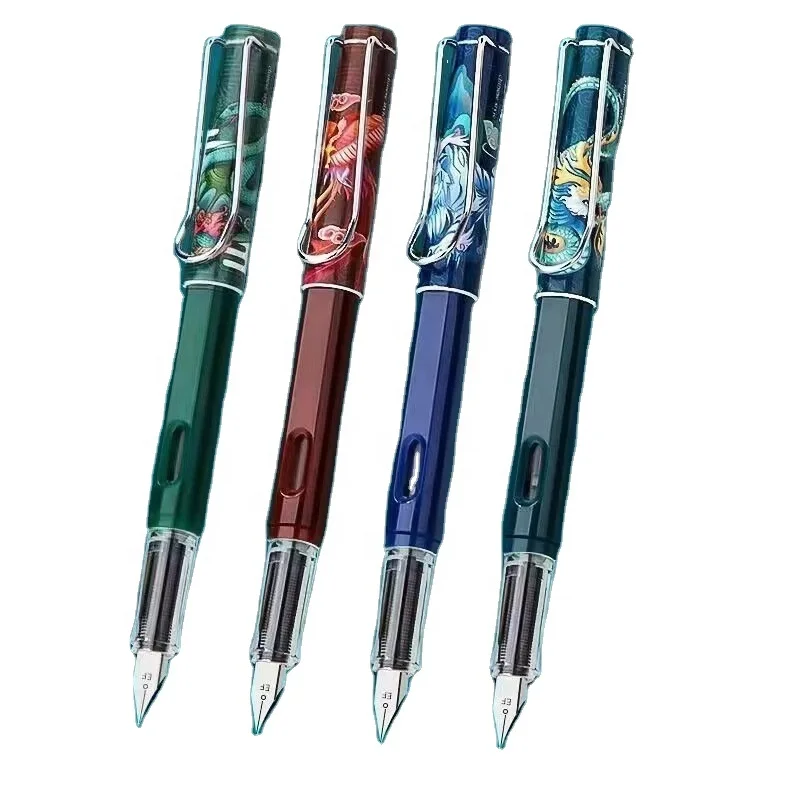 Chinese style pattern students practice calligraphyInk sac ink Fountain Pens