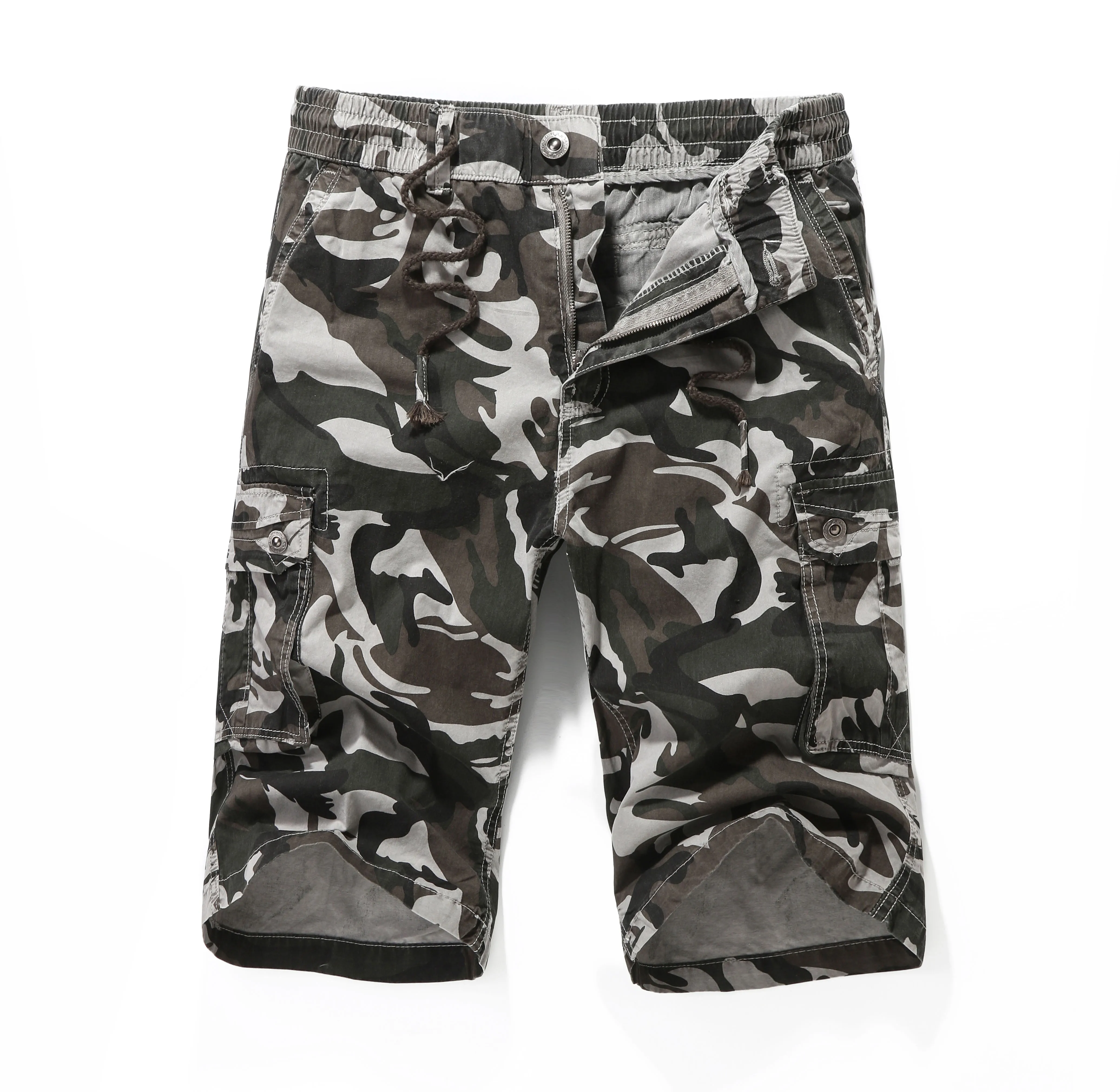 Wholesale Tactical Camo Short Pants  Camouflage  Multi Pockets   Cotton Chino Bermuda Cargo Shorts For Men
