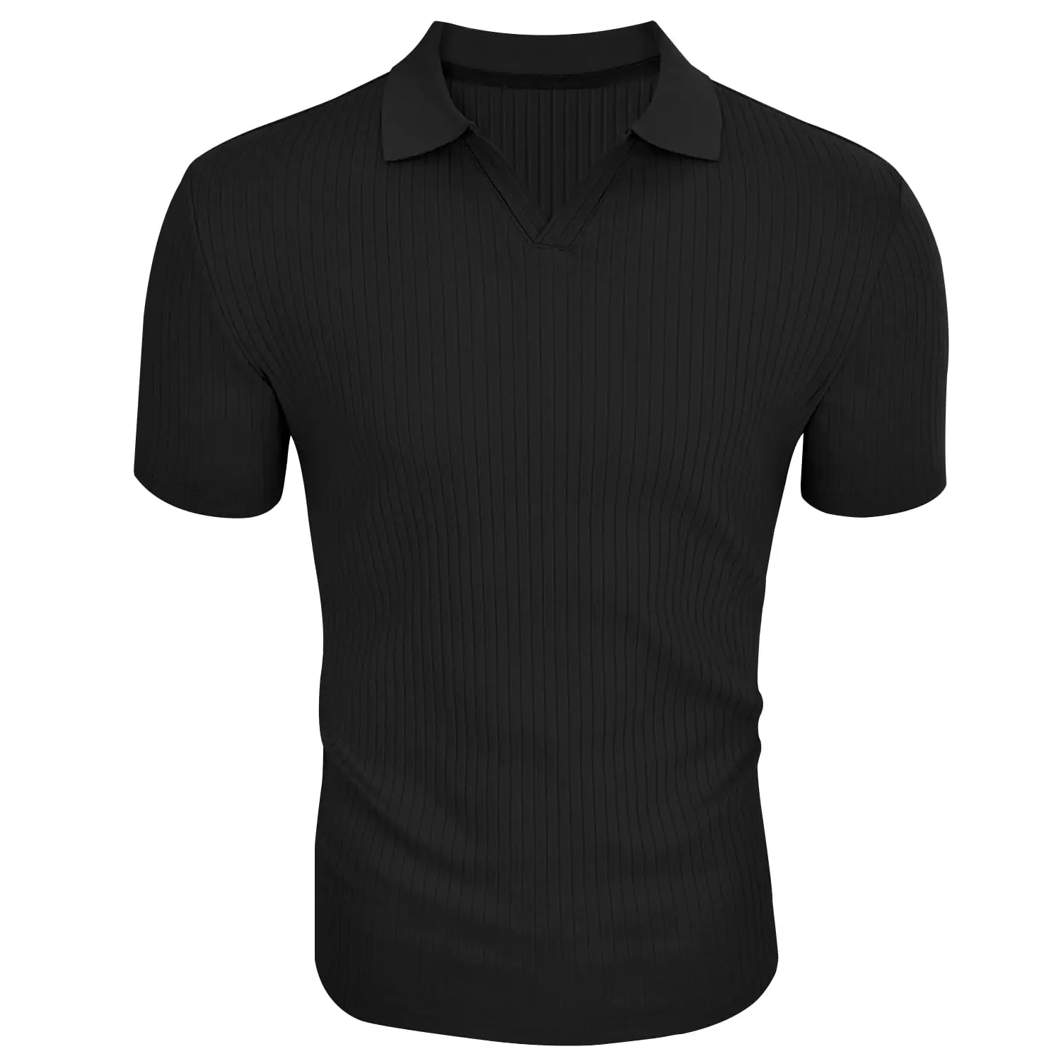 Shinesia Men V Neck Casual Cotton Kint T-shirt hommes Custom High Quality Men Plain Slim Fit Pullover Golf Polo Shirt For Men