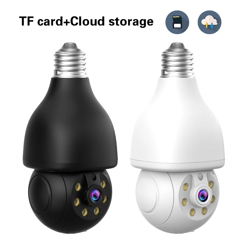 Black Bulb Wifi Camera E27 3MP light bulb camera 360 pnaoramic wireless CCTV Bulb Camera