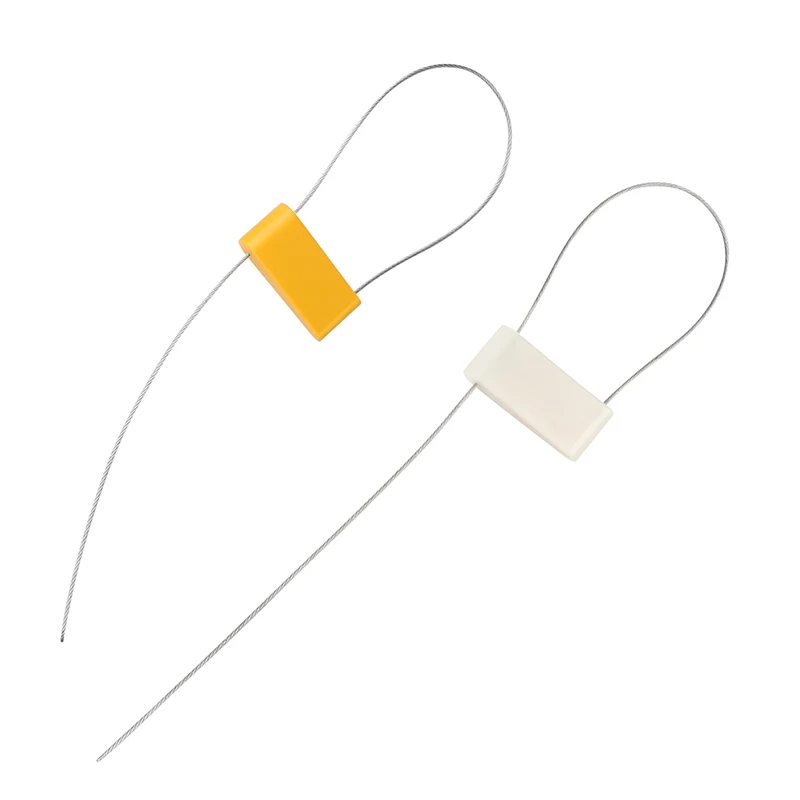 RFID Steel Wire Seal Disposable UHF G2im Chip Laser Logo Ribbon RFID Electronic Label Lead Seal