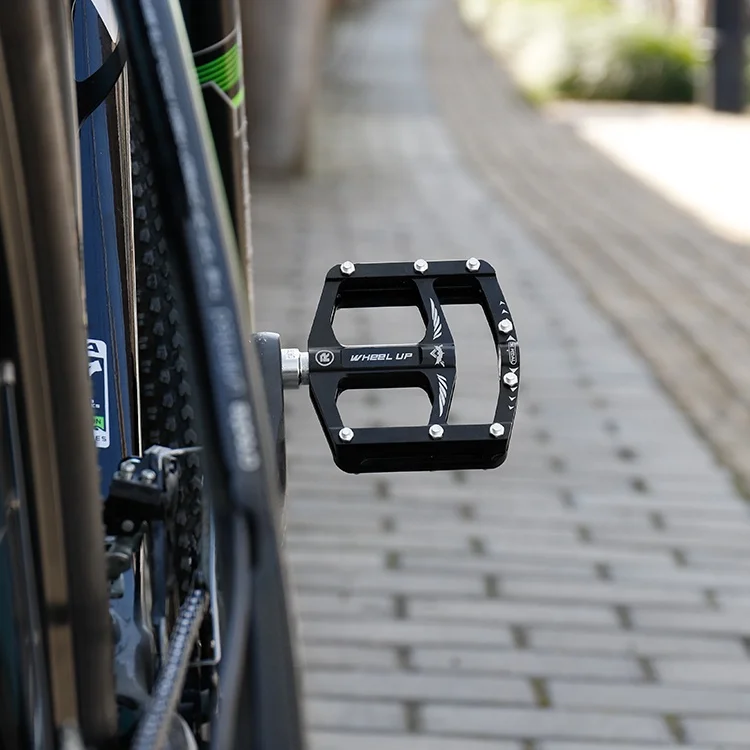 WHEEL UP Wholesale 9/16' Waterproof Ultralight 2 Bearing Pedal Dustproof Aluminum Alloy Bicycle Pedal For MTB Bike