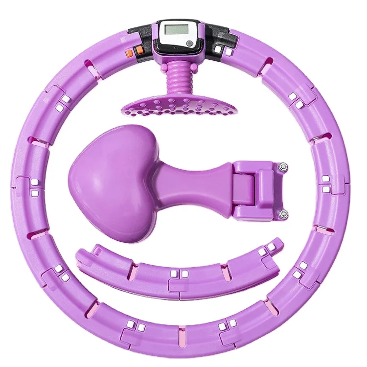 ZHOYA SPORT Wholesale Gym Fitness Detachable Portable Plastic Weighted Adults Color Box ABS Hula Ring