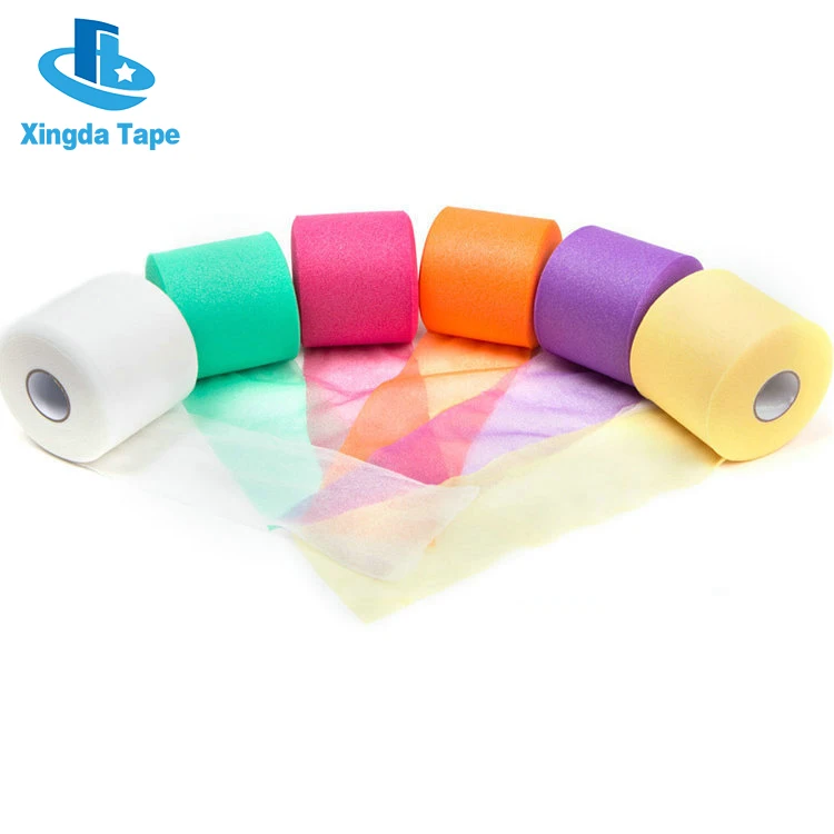 Customized logo porous durable sport foam bandage athletic wrap foam