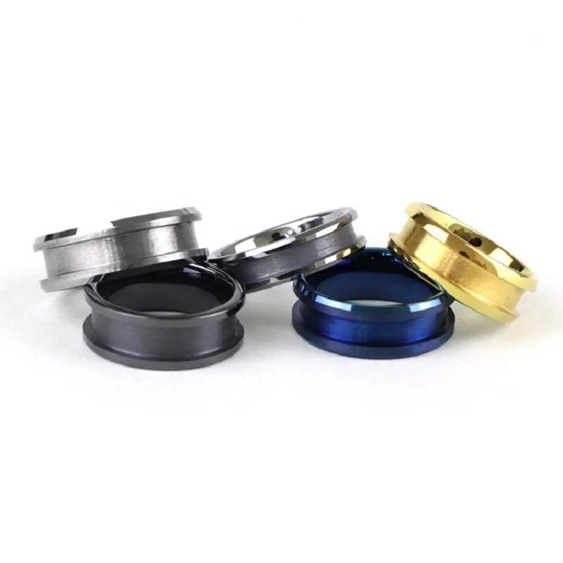 
Custom Factory Directly Made DIY Jewelry 8mm 6mm 4mm Tungsten Carbide Channel Ring Core Blanks for Inlay 