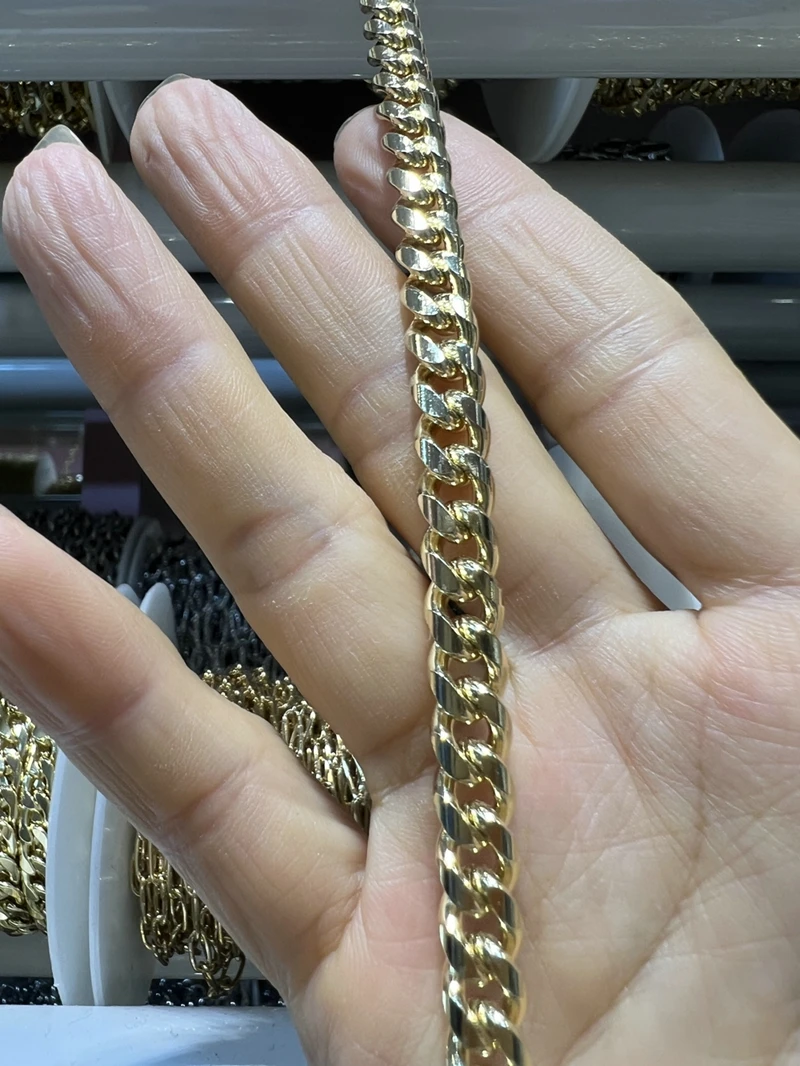 Hip Hop Jewelry Chunky 18K Gold Plated Cuban Link Chain Bracelets Stainless Steel Chains Wholesale