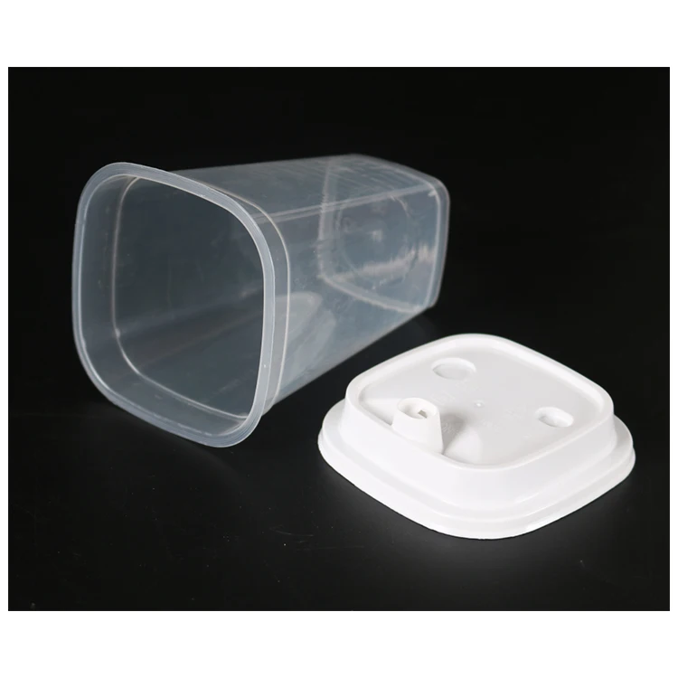 
2021 Made in China Disposable Plastic Tea Cup Smoothie Plastic Tea Cup with Sealing Lid 