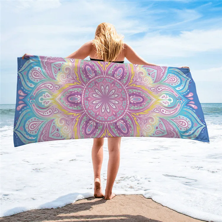 Wholesale Sand Free Beach Towel Boho Style Custom Digital Printed Summer Towels