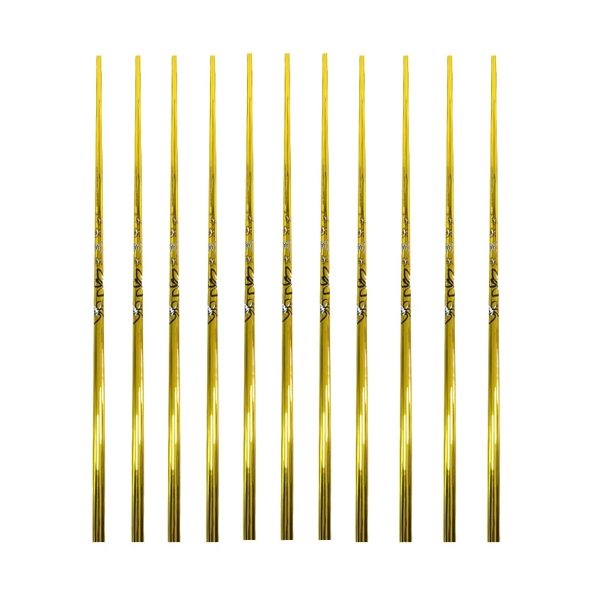 Gold PVD plated Golf light weight graphite carbon shaft with customized logo