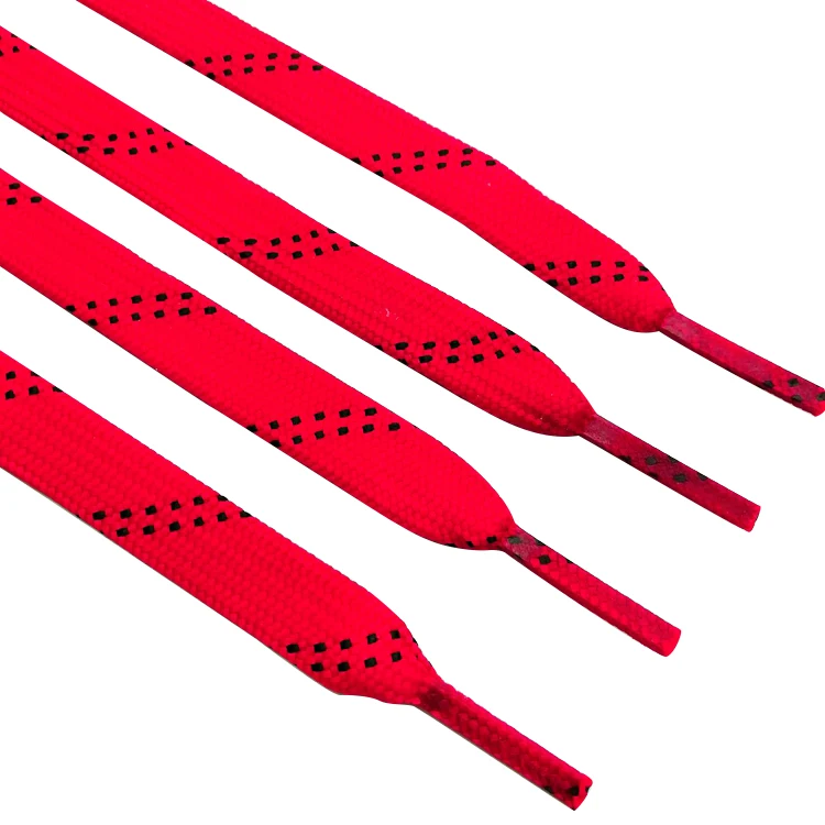 Various color options shoelaces heavy duty hiking waxed cotton shoelace for hockey skate