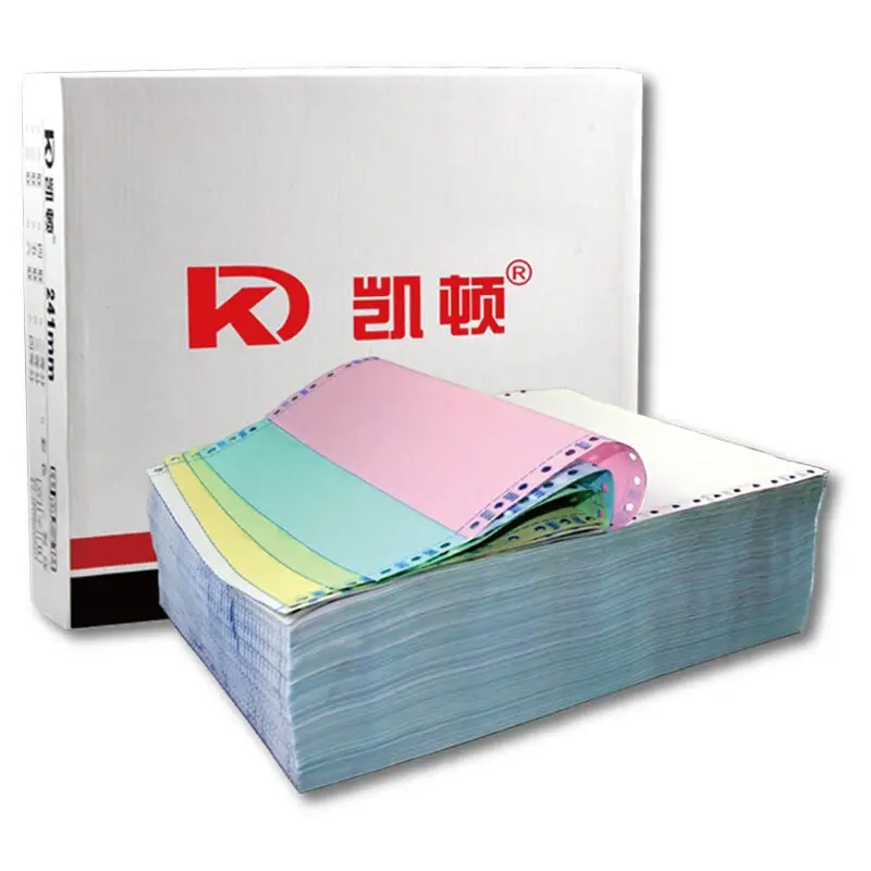 
9.5 X 11 Inch 4 Ply Colour Blank Computer Forms Carbonless NCR Paper - White / Pink / Green / Yellow 