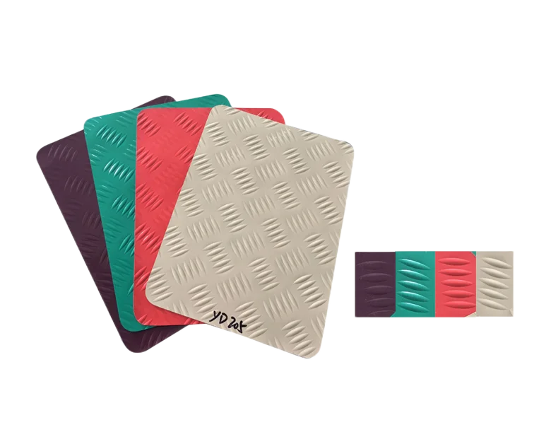 Factory Waterproof Non Slip Embossed Diamond Coin PVC Plastic Floor For Garage