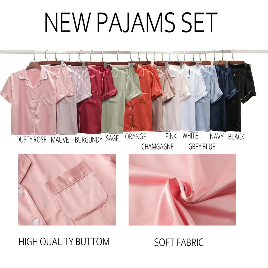 DEBELA pijama luxury adult pajamas loungewear mujer nightwear satin pyjama short sleeve pajama two piece sleepwear sets