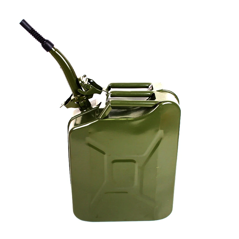 US Standard 5 Gallon 20L Metal Fuel Jerry Can Gas Tank Can with Spout