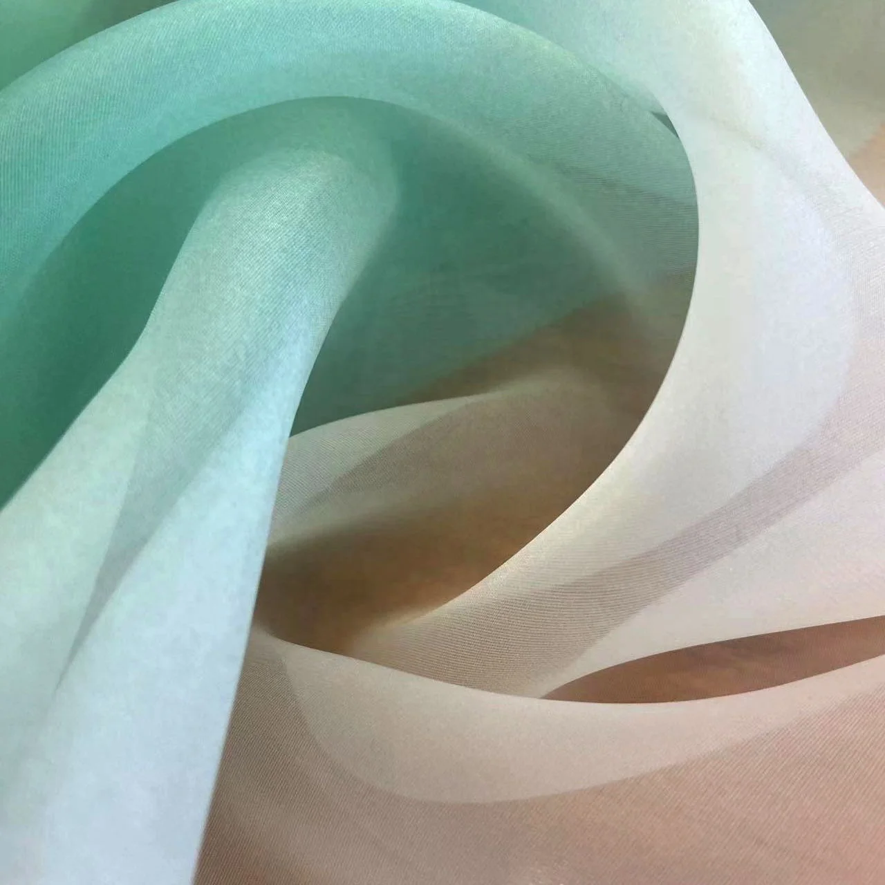 50GSM super light weight material organza 100% woven polyester fabric for clothing