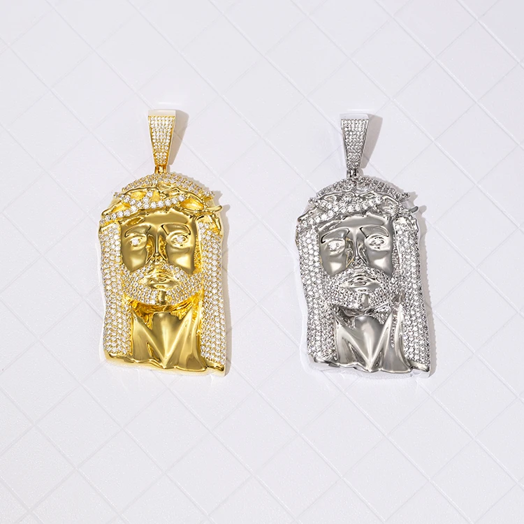 Fashion Jesus Pendant S925 Silver Hip Hop Rapper Pendant For Necklace VVS Moissanite Diamond Jesus Pendant