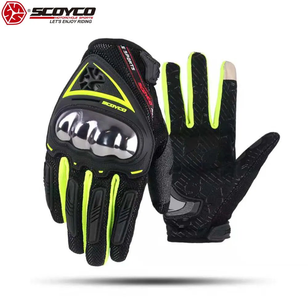 
SCOYCO Summer Off Road Glove Full Finger for Motorbike Cycling Racing Mesh Guantes Motocicleta racing glove riding protect MC44 