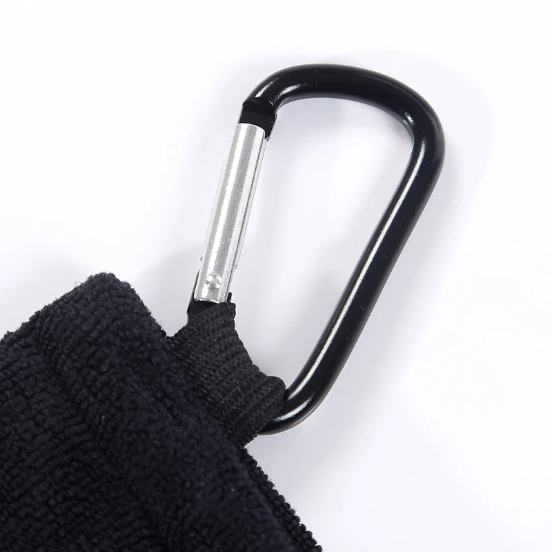 Custom Golf Ball Towel 3D Embroidery Logo Polyester Eco Friendly Golf Towel Design