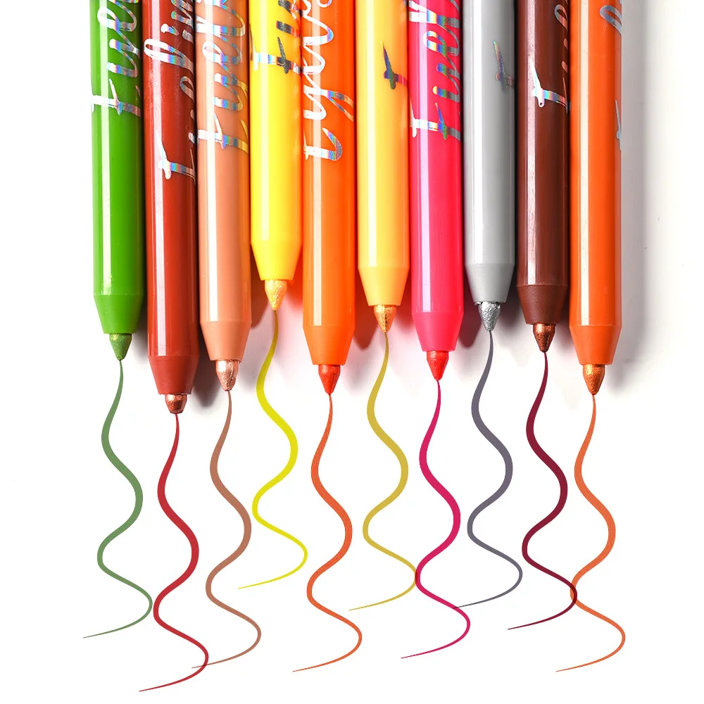 
10 Color Eyeliner Pencil Private Label Cosmetics Long Lasting Waterproof Colorful Matte Eyeliner 