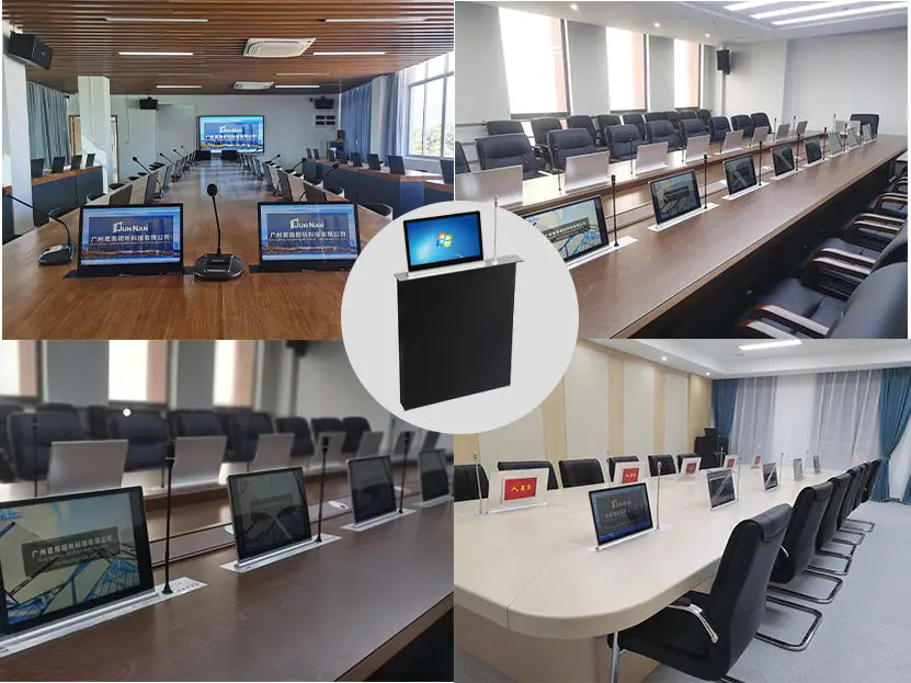 Hot selling TV LCD display conference room hidden electric display lifting platform microphone lift