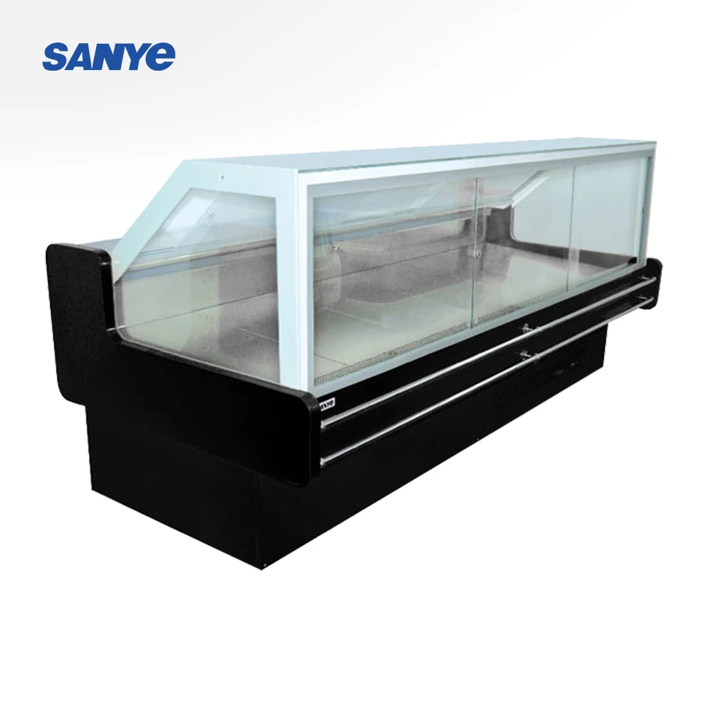 commercial butcher chiller display counter supermarket meat freezer for Butcher Shop