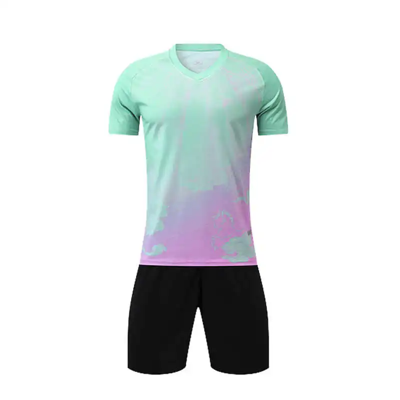 Custom Soccer Jersey Blank Style Sublimation Personalized Customization Sportswear Blue White Soccer Jerseys Kit Soccer