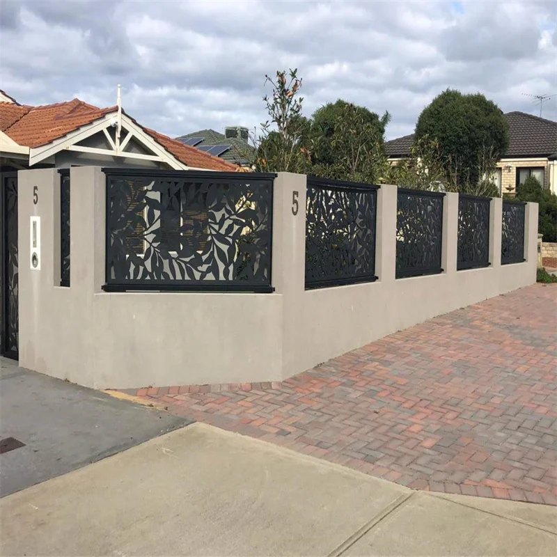 Easily Assembled High Quality Laser Cut Metal Fence Privacy Panels For Outdoor Garden Fencing