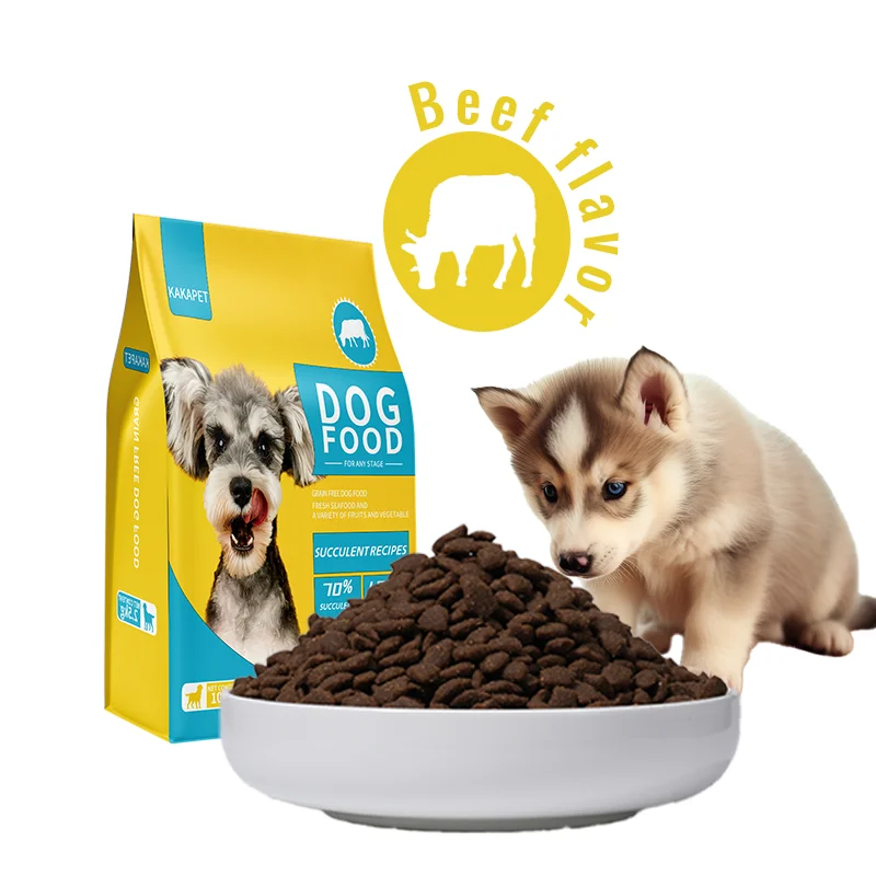 Оптовая продажа от производителя 2 5 кг 10 20 белая упаковка товары для домашних животных на заказ здоровый говяжий вкус сухой корм собак