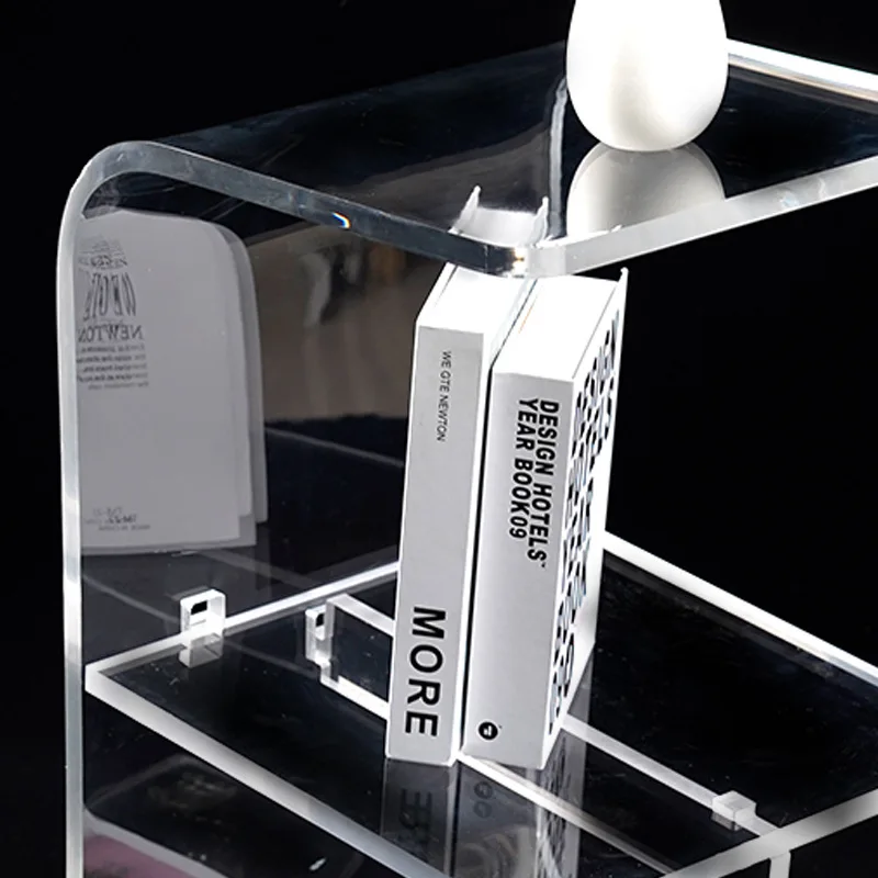 Acrylic Handcart With Wheels Acrylic Bar Cart On Wheels Drinks Trolley Cart Table Assembled Acrylic Display Storage Cabinet