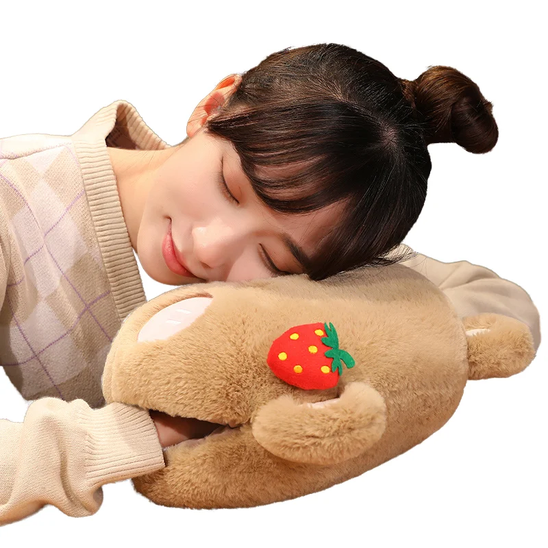 Rabbit Bear Hand Warmer Stuffed Plush Pillow Cushion Use warmers plush throw pillows Bear plush plush toy for children and girls
