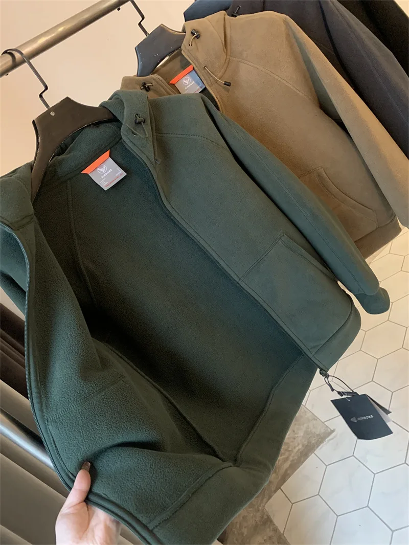OEM Custom 700gsm Polar Fleece Polyester Oversized High Quality Graphic Screen Print  Blank Men Full Zip Hoodie